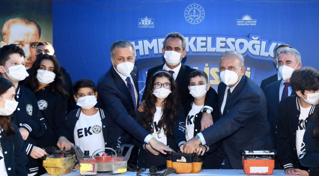 BAKAN �ZER, AHMET KELE?O?LU FEN L?SES? TEMEL ATMA T�REN?'NE KATILDI