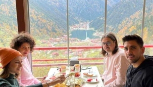 Bakasetas sevgilisi ile Uzungöl'ü gezdi