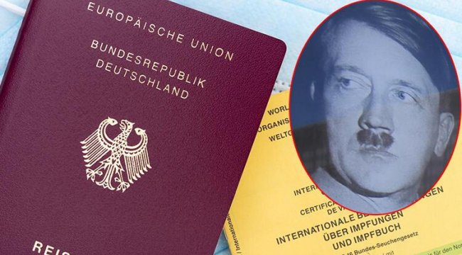 Dünya şaşkına döndü: Hitler'e AB'den Kovid aşı pasaportu!