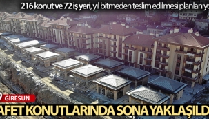 Giresun’un Dereli ilçesinde yap?m? süren afet konutlar?nda sona yakla??ld?