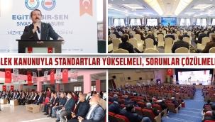 Meslek kanunuyla standartlar yükselmeli, sorunlar çözülmelidir