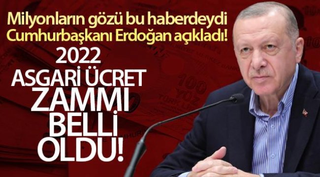 Cumhurbaşkanı Erdoğan açıkladı! Asgari ücret 4253 TL oldu