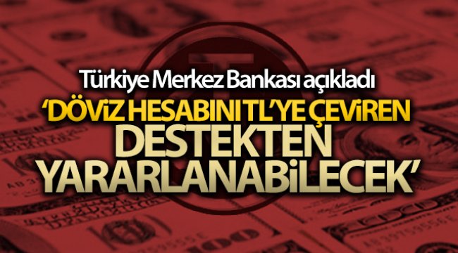 Döviz hesabını Türk lirası mevduatına çevirenlere destek verilecek