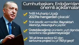 Cumhurba?kan? Recep Tayyip Erdo?an'dan nemli a?klamalar