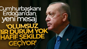 Cumhurba?kan? Erdo?an: Olumsuz bir durum yok, hafif ?ekilde geiyor