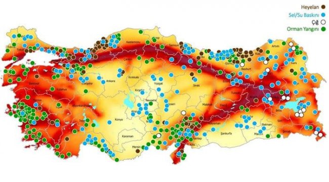 Türkiye'nin afet risk haritası!