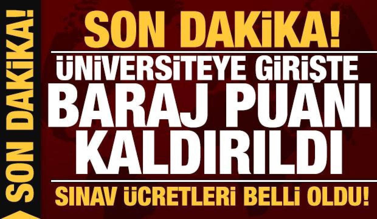 �niversite s?nav?nda baraj puan kalkt?! S?nav S�resi Uzad?