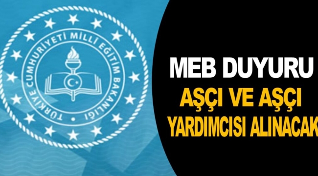 MİLLÎ EĞİTİM BAKANLIĞI SÖZLEŞMELİ FİZYOTERAPİST VE SÖZLEŞMELİ DESTEK PERSONELİ (AŞÇI VE AŞÇI YARDIMCISI) İSTİHDAMINA İLİŞKİN EK DUYURU