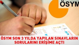 SYM son 3 y?lda yap?lan s?navlar?n sorular?n? eri?ime at?