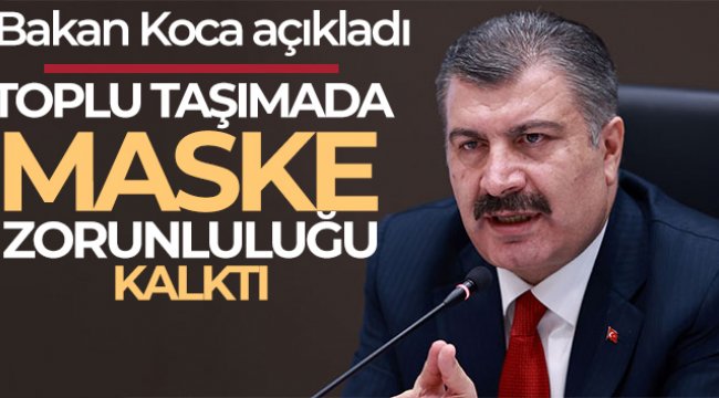 Toplu taşımada maske zorunluluğu kalktı