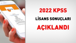 2022 KPSS lisans sonular? a?kland?