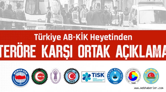 Türkiye AB-KİK Heyeti'nden teröre karşı ortak açıklama