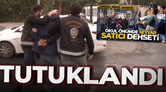 Okul nnde zab?tay? vuran seyyar sat?c? tutukland?