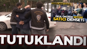 Okul nnde zab?tay? vuran seyyar sat?c? tutukland?