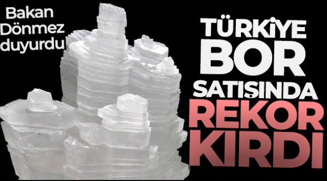 Türkiye bor satışında rekor kırdı