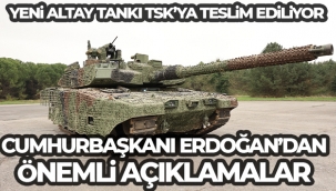 Cumhurba?kan? Erdo?an, Altay tank?n?n TSK'ya teslim treninde konu?tu