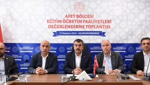 BAKAN TEK?N, KAHRAMANMARA?'TA AFET BLGES? E??T?M ?RET?M FAAL?YETLER? DE?ERLEND?RME TOPLANTISINA KATILDI