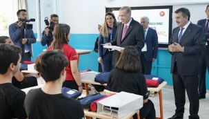 CUMHURBA?KANI ERDO?AN VE BAKAN TEK?N, ?RENC?LER?N KARNE HEYECANINA ORTAK OLDULAR