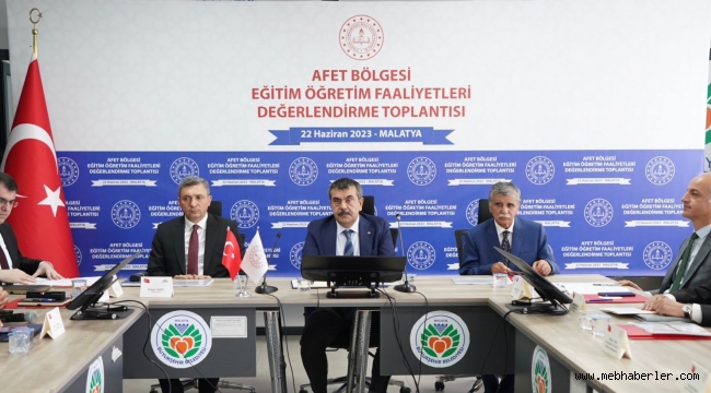 MALATYA ?L E??T?M DE?ERLEND?RME TOPLANTISI BAKAN TEK?N BA?KANLI?INDA YAPILDI