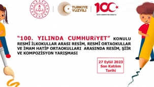 "100. YILINDA CUMHUR?YET" KONULU RES?M, ???R VE KOMPOZ?SYON YARI?MASI