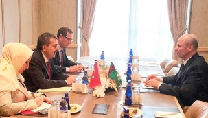 BAKAN TEK?N TÜRKMEN?STAN BAKANLAR KURULU BA?KAN YARDIMCISI AMANNEPESOV ?LE B?R ARAYA GELD?