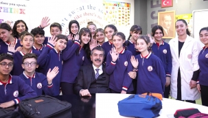 BAKAN TEK?N, AT YATILI BLGE ORTAOKULUNU Z?YARET ETT?