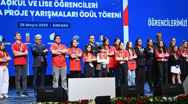 ORTAOKUL VE LİSE ÖĞRENCİLERİ ARAŞTIRMA PROJE YARIŞMALARI ÖDÜL TÖRENİ GERÇEKLEŞTİ