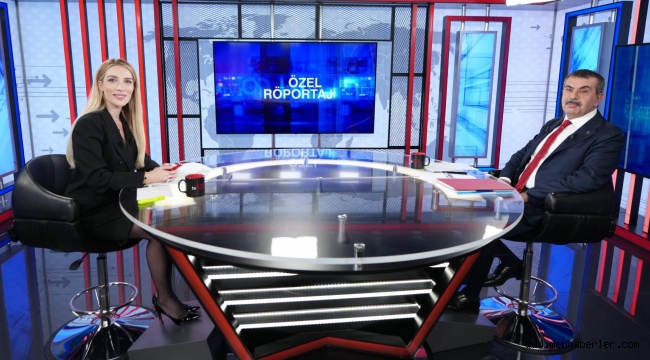 BAKAN TEKİN, TV100 CANLI YAYININDA EĞİTİM GÜNDEMİNİ DEĞERLENDİRDİ
