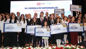 SU VERİMLİLİĞİ SEFERBERLİĞİ YARIŞMASI'NDA ÖDÜLLER, SAHİPLERİNİ BULDU