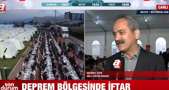 BAKAN ÖZER: ÖĞRETMENLERİMİZ, DEPREMZEDE VATANDAŞLARIMIZ İÇİN ÇOK BÜYÜK ÇABA SARF ETTİ