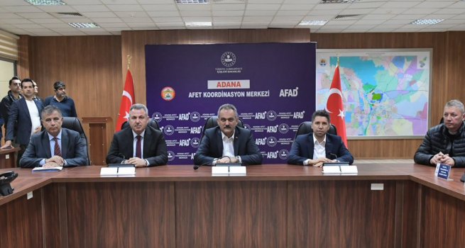 BAKAN ZER, OSMAN?YE VE ADANA'DA E??T?M SRELER?NE ?L??K?N KOORD?NASYON TOPLANTISINA KATILDI