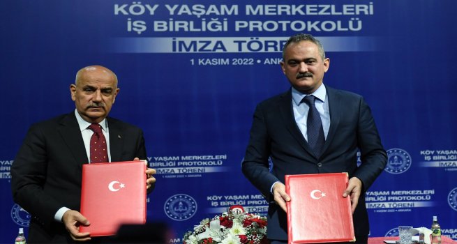 MEB ?LE TARIM VE ORMAN BAKANLI?I ARASINDA "KY YA?AM MERKEZLER? ?? B?RL??? PROTOKOL" ?MZALANDI